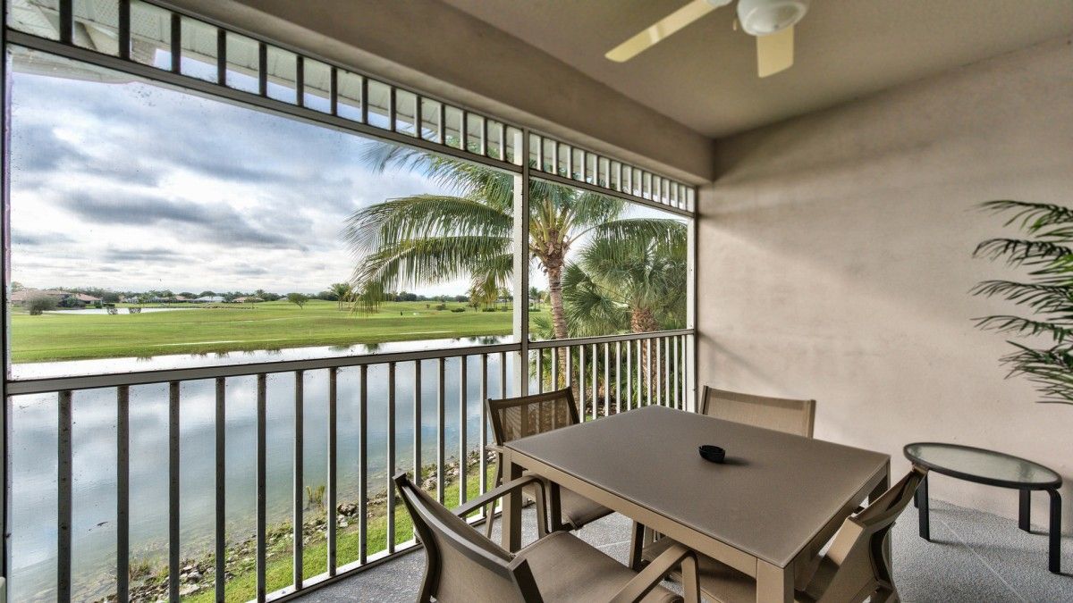 Deck overlooking resort golf area